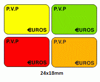 Etiquetas marcaje pvp 24x18mm
